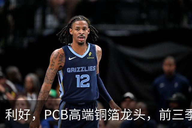 利好，PCB高端铜箔龙头，前三季度扣非净利大增近6倍